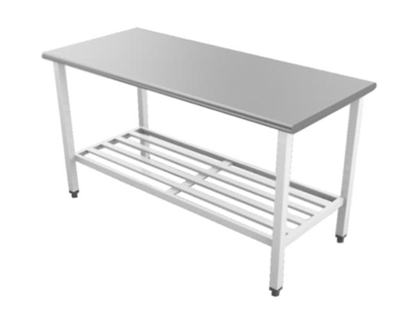 Mesa de inox para autosserviço