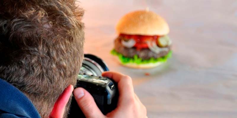 fotografando lanche