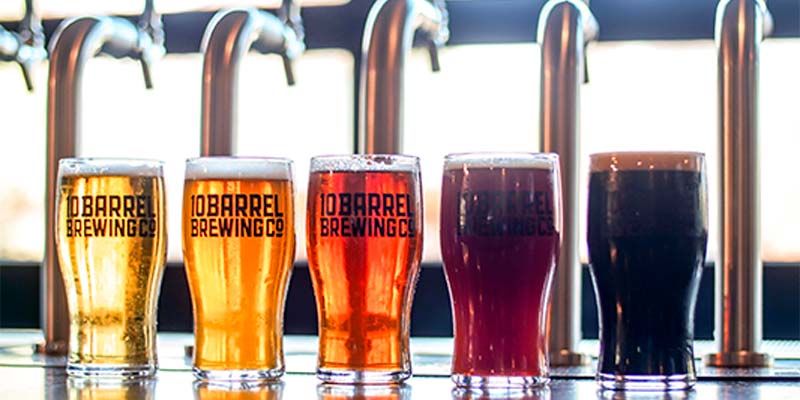 5 tipos de chop de diferentes cores indo do mais claro para o mais escuro